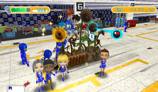 Illustration for article titled Pit Crew Panic – Girls in Miniskirts Fixing Giant Toilets